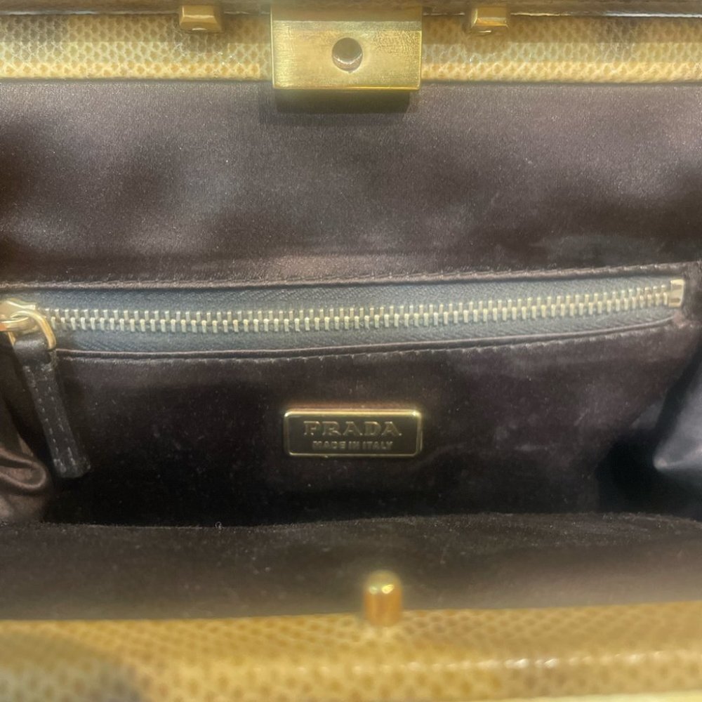 Prada Embossed Python Shoulder Bag - image 9